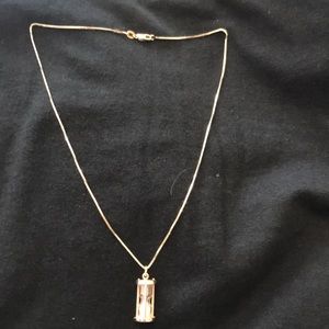 14K hourglass necklace.